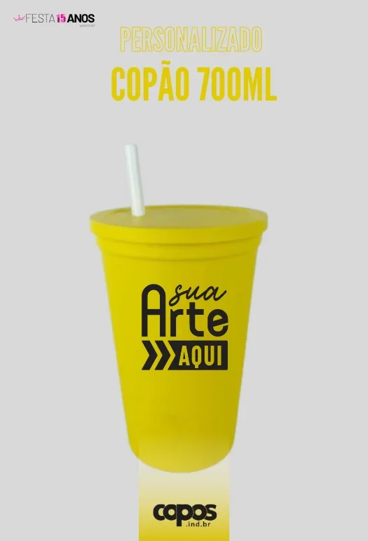 COP&Atilde;O 700ML AMARELO