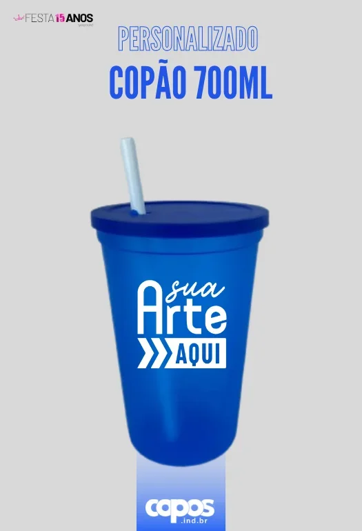 COP&Atilde;O 700ML AZUL