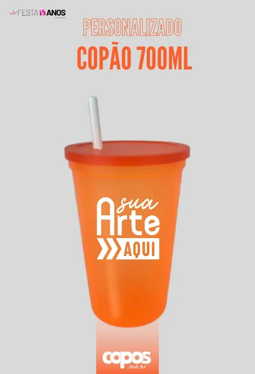 COP&Atilde;O 700ML LARANJA