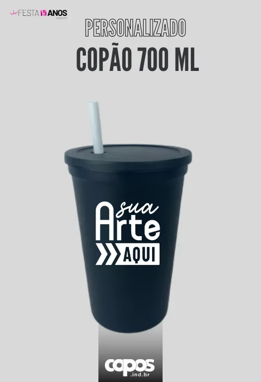 COP&Atilde;O 700ML PRETO