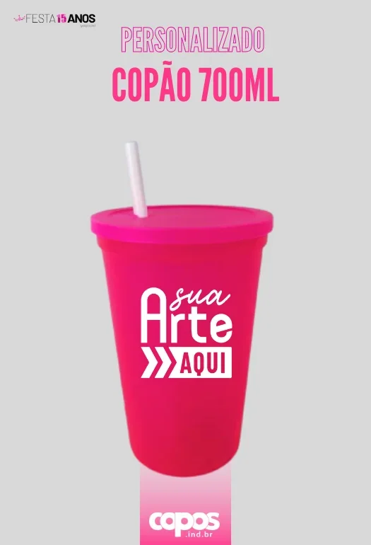 COP&Atilde;O 700 ML ROSA