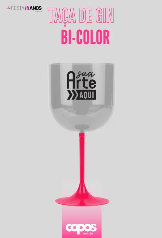 TA&Ccedil;A DE GIN BI-COLOR ROSA