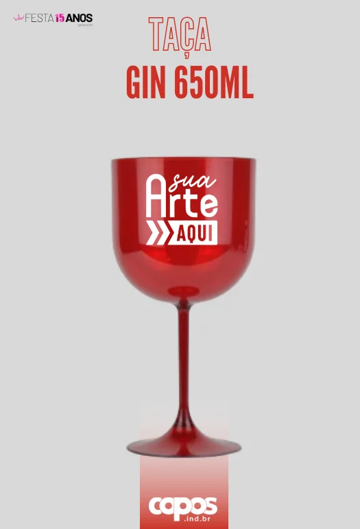 TA&Ccedil;A DE GIN VERMELHA